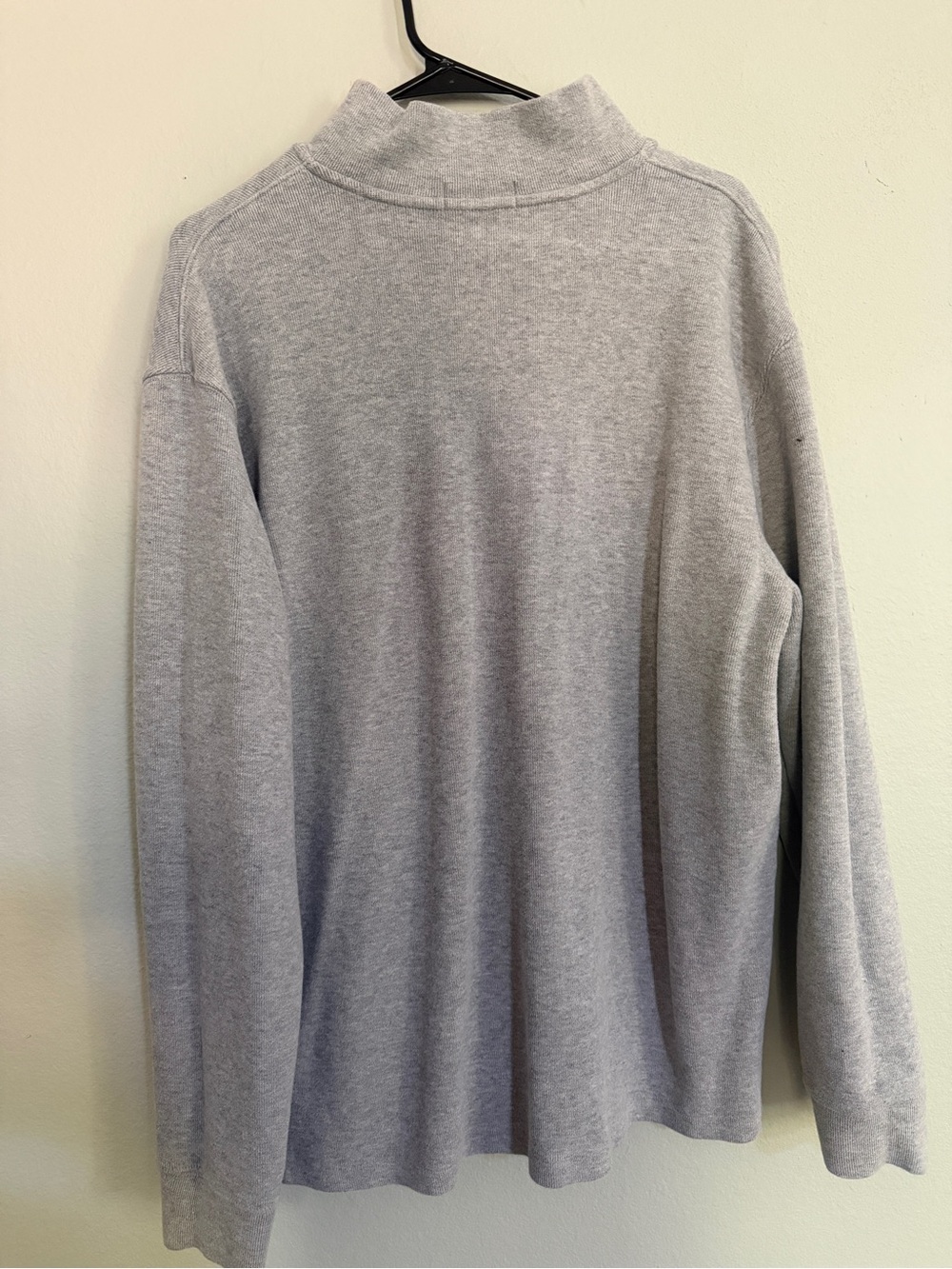 Ralph Lauren Light Gray Turtleneck Quarter-Zip Sweater - Picture 3 of 3